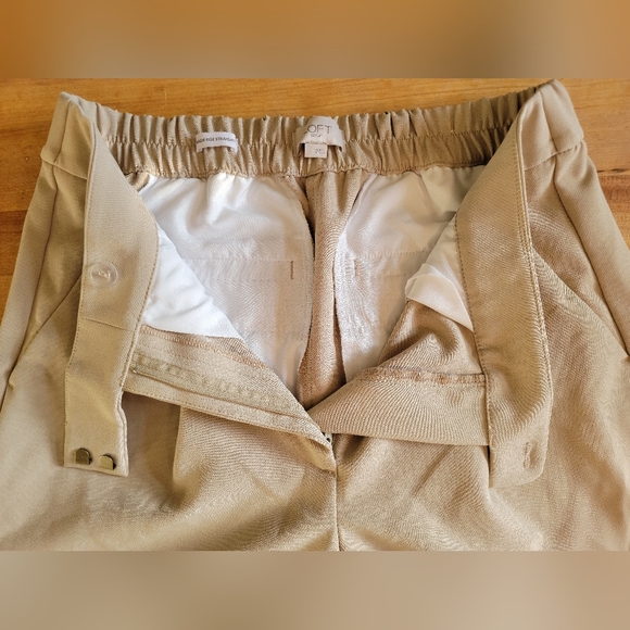 Loft Outlet Tan High Rise Straight Cuffed Trouser Size S - Picture 6 of 11